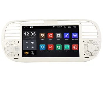На разположение на 2 + 16G Android10 Четириядрен Автомобилен Мултимедиен Плеър ЗА FIAT 500 GPS Радио DSP 3G Wifi Bluetooth Управление на Волана Колело