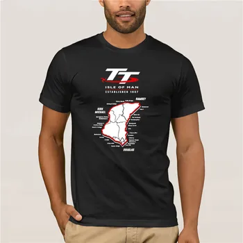Модерна мъжка тениска с къс ръкав на Isle Of Man TT Мотоциклетът Мъжки 2023 Модна Тениска с къс ръкав от 100% памук