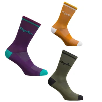Качествени Високи чорапи за Колоездене компресия Велосипедни чорапи мъжки и женски футболни чорапи баскетболни чорапи 6 Цвята