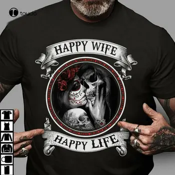 Мъжки t-shirt Happy Wife Happy Life Тениска S-3Xl
