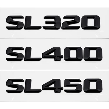 Задната Емблема Tailagte Логото на Иконата има Надпис На Багажника Черна метална стикер За Mercedes Benz SL Class SL320 SL400 SL450 R107 R129 R230