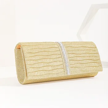 Уникален дизайн, плиссированный клатч елегантен Златен Сребърен банкетна Чанти, луксозни дамски Диамант чанта страна на чантата XA329H