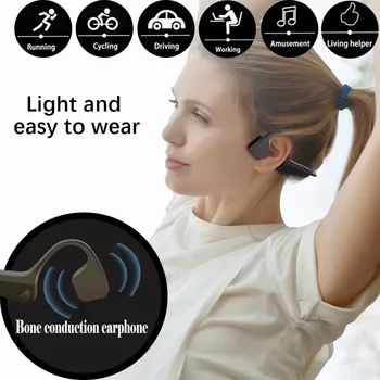 слушалки с костна проводимост bluetooth Слушалки Безплатна доставка с микрофон за смартфон намаляване на шума, бърза доставка, Водоустойчив