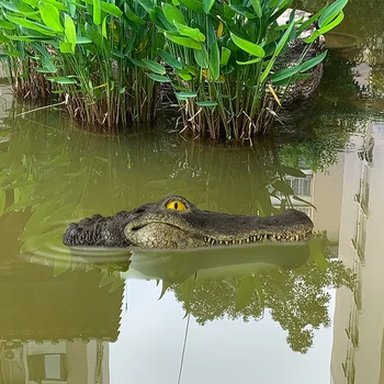 Главата На Крокодил Градина Езерото Плаващ Украса Любимци, Открит Плувен Басейн Симулационни Украса