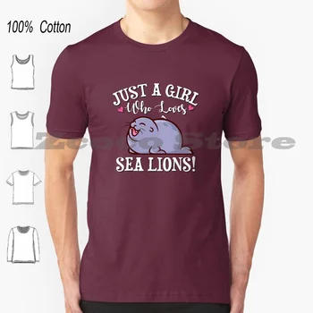 Тениска с морски лъв От 100% Памук, За Мъже И Жени, Персонализиран Модел, Kawai, Морски Лъв, Морски Лъв, Морски Лъв, Майка, Морски Лъв, Папа, Морски Лъв, Море
