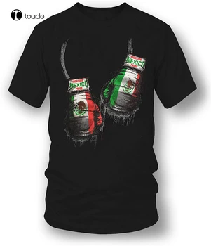 Светът бокс Ръкавица Мексиканска Гордост на Мексико Боксьор Тениска Лятна Памучен Мъжки Ежедневни Тениска С Къс Ръкав Нова Памучен Тениска S-5Xl