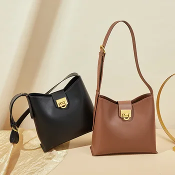 2022 Нова Дамска чанта, Модерен Модерен дамски чанта от естествена кожа, Популярна Голяма Чанта Голям-месинджър На рамото