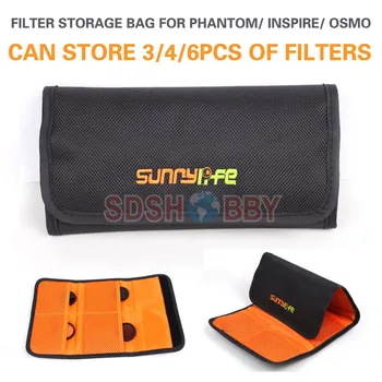 Sunnylife Филтър за Обектив Чанта MCUV CPL ND Филтри Преносима Чанта за Съхранение на DJI Phantom 3/4 Inspire OSMO X3 X5