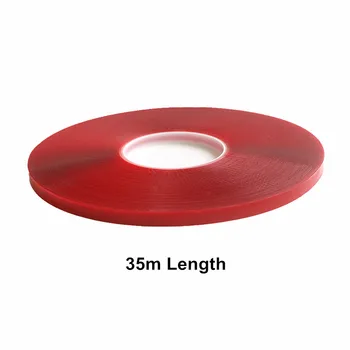 Висококачествена супер-залепваща Червена Двупосочна лента с Дължина 35 м, Ширина 10 мм 5050 SMD 5630 WS2811/2812B SK6812 led лампа със Стикер