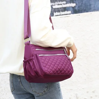 2022 нова дамска чанта за през рамото от найлонов плат, чанта-месинджър чанта за отдих, чанта за майките, чанта с диаманти, чанта
