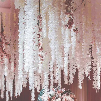 10шт Сватбена Украса Изкуствени Цветя, лоза САМ на сватба, рожден ден декорация на стената на фона на цвете
