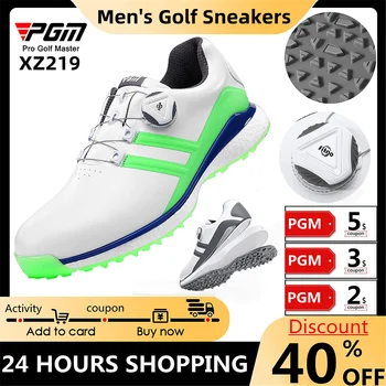 Мъжки Маратонки за голф PGM, Нова мъжки обувки за голф, Ремък с дръжка, Нескользящие Водоустойчив улични Маратонки, Супер мека, лека обувки