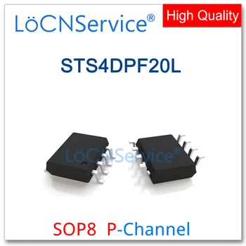 LoCNService 50ШТ 500ШТ SOP8 STS4DPF20L P-КАНАЛЕН висококачествен STS