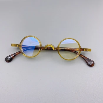 34 мм Ацетатная Рамки За Очила, Мъжки И Женски Реколта Малки Кръгли Очила За Очите, Прозрачни Оптични Рамки За Очила, слънчеви Очила По Рецепта, Oculos