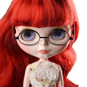 [вамами] Нови Черни Кръгли Куклени Очила За Кукли Нео Безплатна Доставка