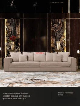 съчетание на мека мебел за дневна от висок клас, американската matte технологична плат, изработен по поръчка постмодернистский кожен диван в стил гонконгском