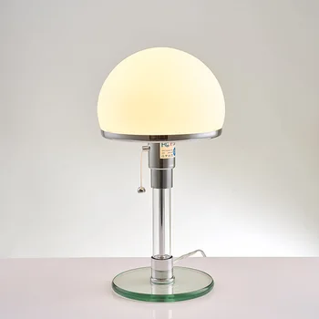 Стъклена Настолна Лампа Модерна проста Лампа домашно Скандинавски Нощно Шкафче за Спалня Проста стъклена настолна лампа за Дневна уникални на led осветителни тела
