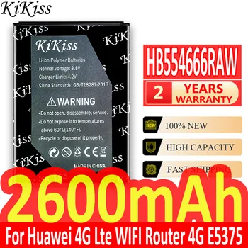 KiKiss за Huawei HB554666RAW 2600 mah Батерия за HUAWEI 4 g-Lte, Wi Fi Рутер E5372 E5373 E5375 EC5377 E5330 на Батерията