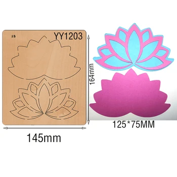 Нова декоративна форма за релеф подарък карти lotus knife мухъл е съвместим с повечето форми на ръчно щанцоване YY1203