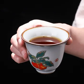 Bg Печка Кунг-фу Чай Чаена Чаша Майстор Чаша това е една Чаша Дамски Откритата Част Може да Подхранват Чаена Чаша това е една Чаена Чаша Керамична Голяма